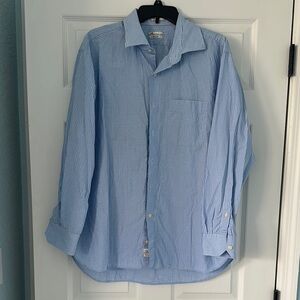 Peter Millar Blue Checkered Casual Button Down Shirt
